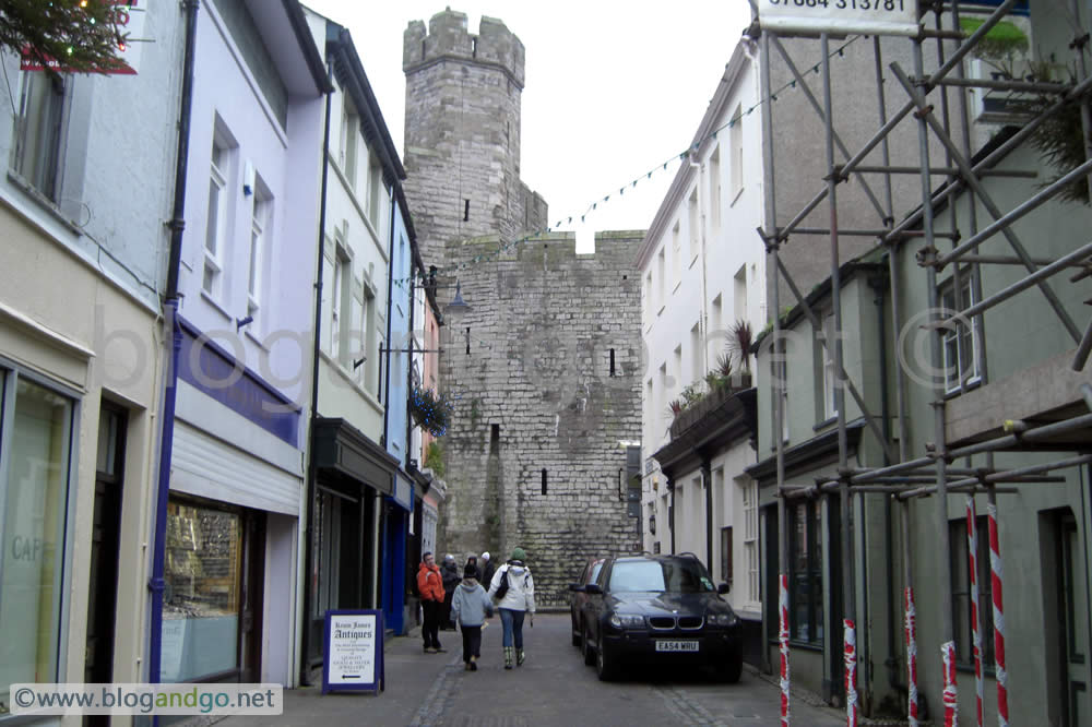 Medieval streets of Caernarfon